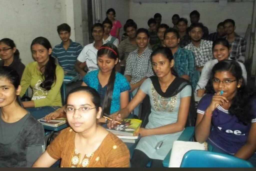 Students attending a classroom learning session